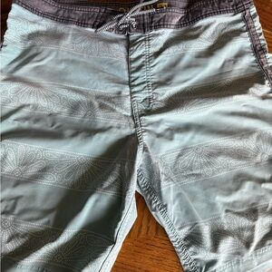 Katin Light Blue and Gray Board Shorts